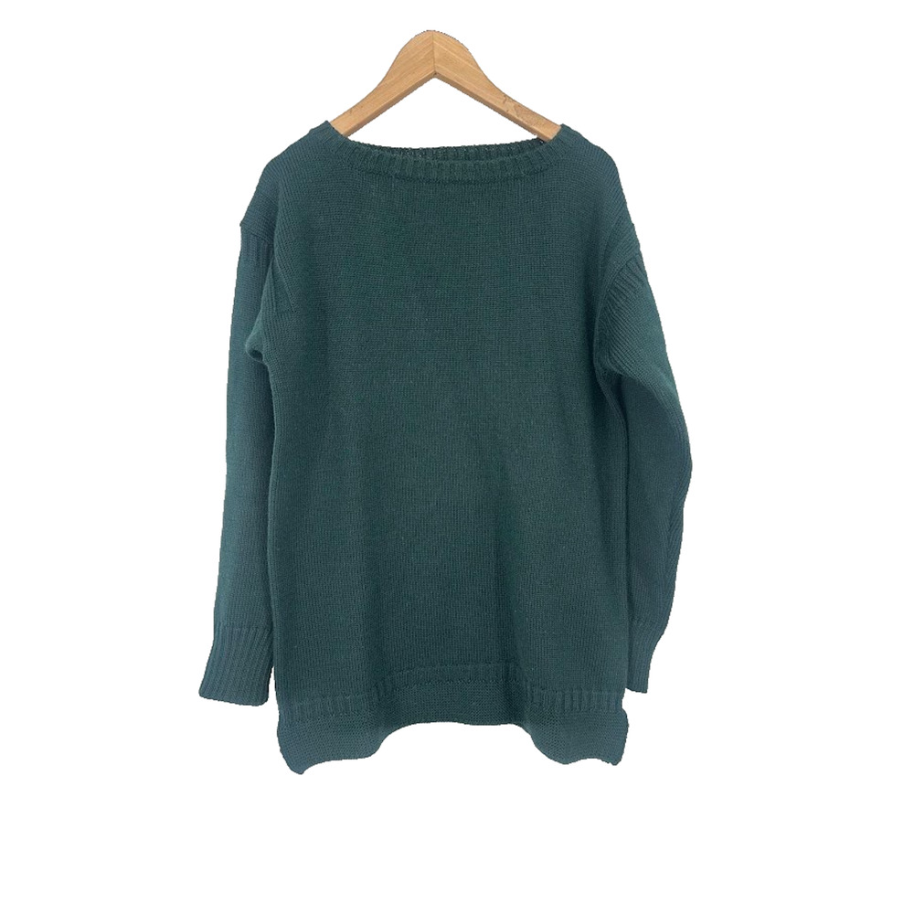 Woolovers Sweater Womens Small Green 100% British Wool Classic Preppy Pullover